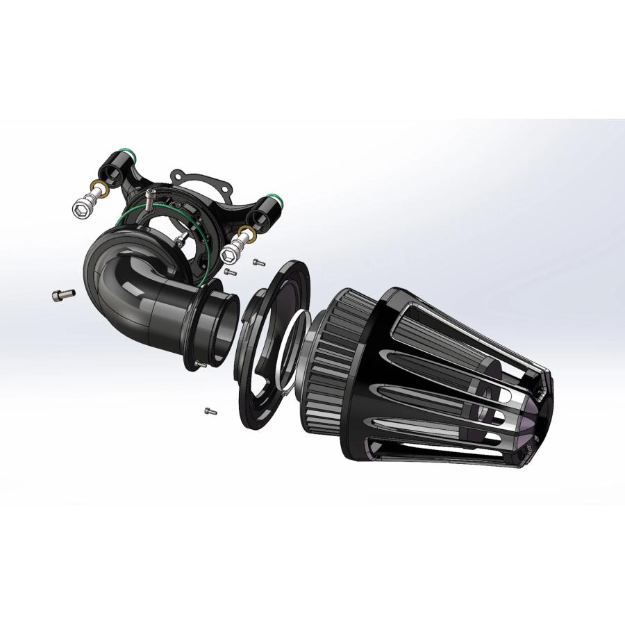 並行輸入品】 CNC Cワン エアー クリーナー フィルタ― ハーレー