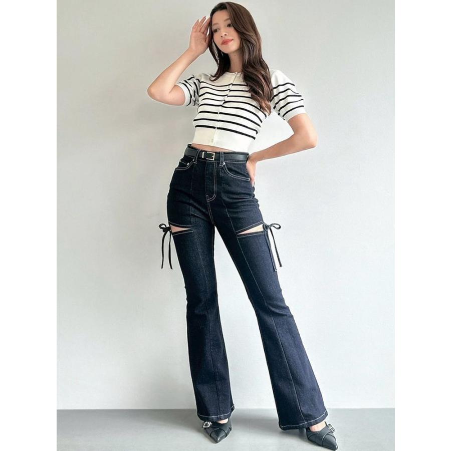 RESEXXY（リゼクシー） カットアウトリボンデニムパンツ 限定価格 即日