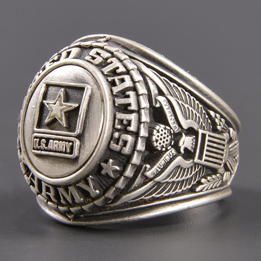 カレッジリング US ARMY 合金 シルバー [ 18号 ] USアーミー 米国陸軍