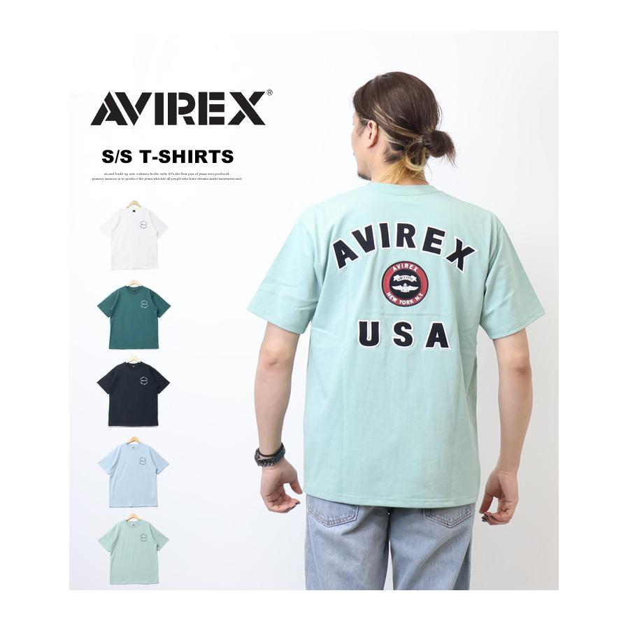 AVIREX（アヴィレックス） ヴァ―シティー ロゴ Tシャツ 刺繍 半袖 T