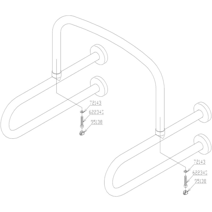 TOTO TOTO小便器用手すりT112CU22#NW1パブリック用手すり樹脂被覆