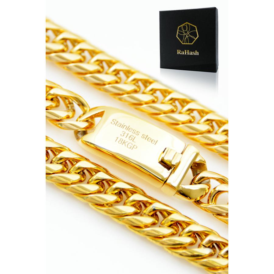 喜平 ネックレス チェーン メンズ ステンレス 316L 18K コーティング