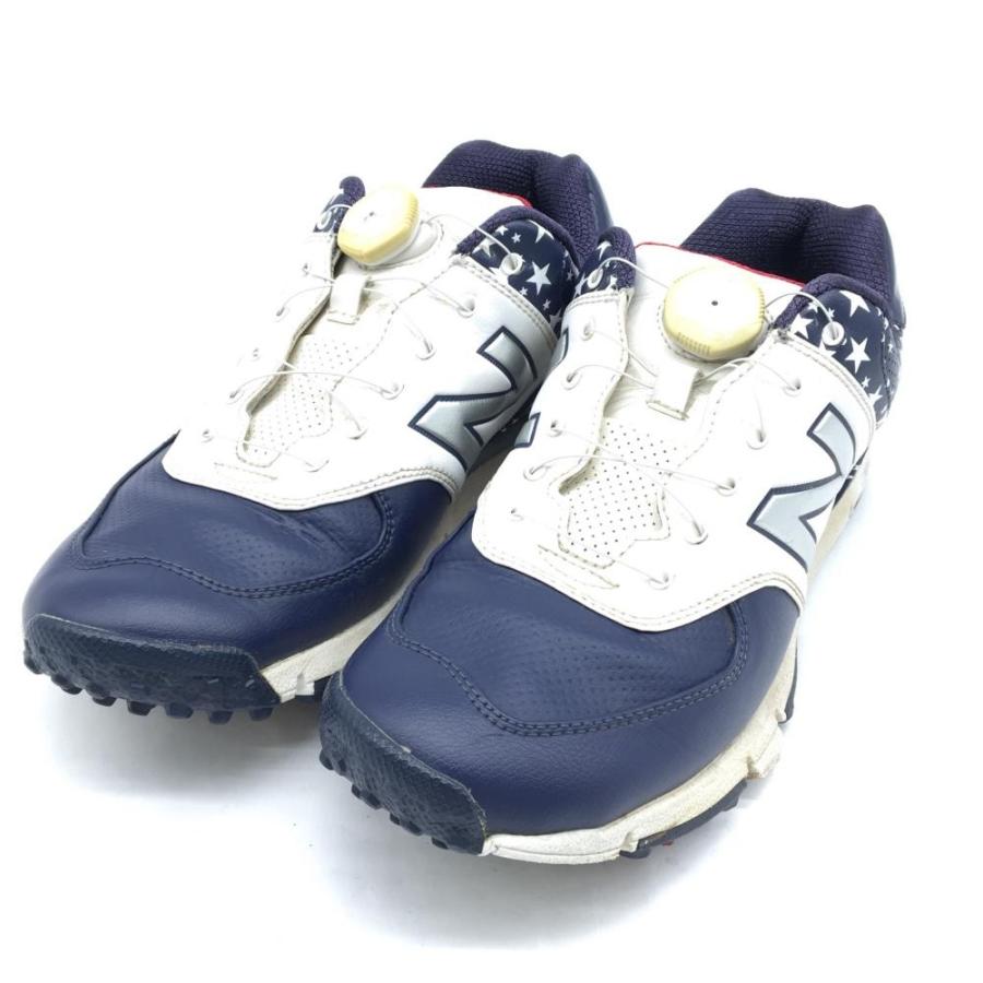 New Balance（ニューバランス） ゴルフシューズ ネイビー×白 一部星柄