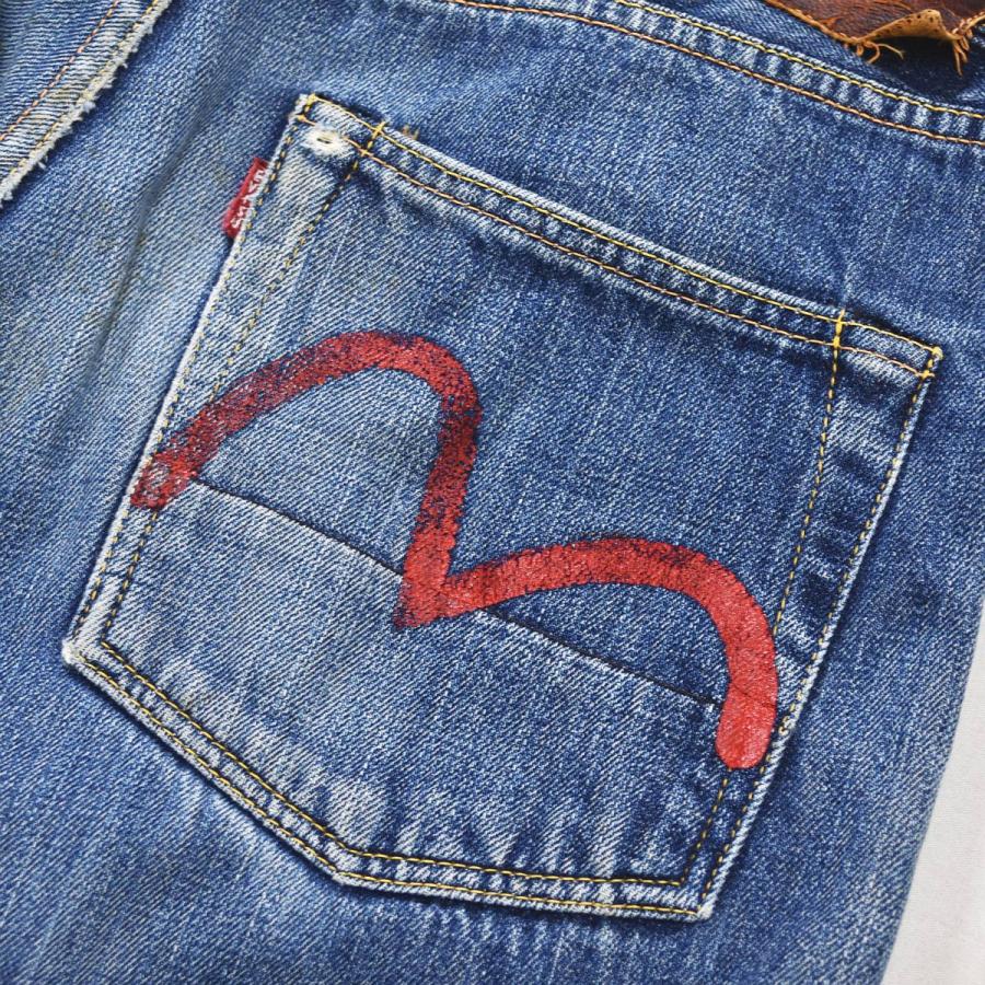 EVISU（エヴィス） 赤カモメ ストレート デニム ジーンズ パンツ