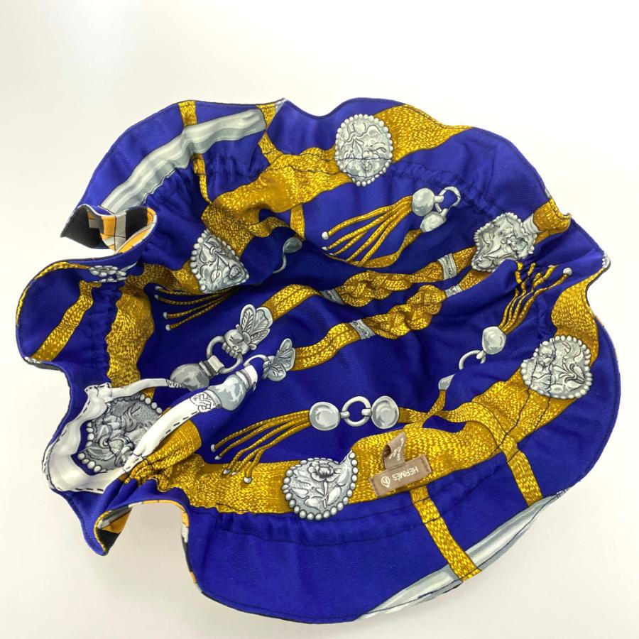 HERMES（エルメス） プティアッシュ・シルクアクセサリー巾着ポーチ