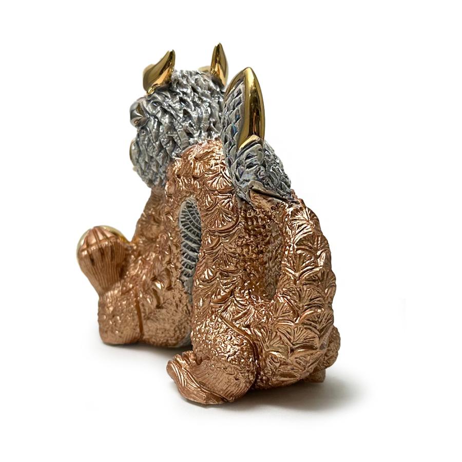 置物 ドラゴン どらごん 陶器 送料無料 F243C : リンコナダ(日本代理店