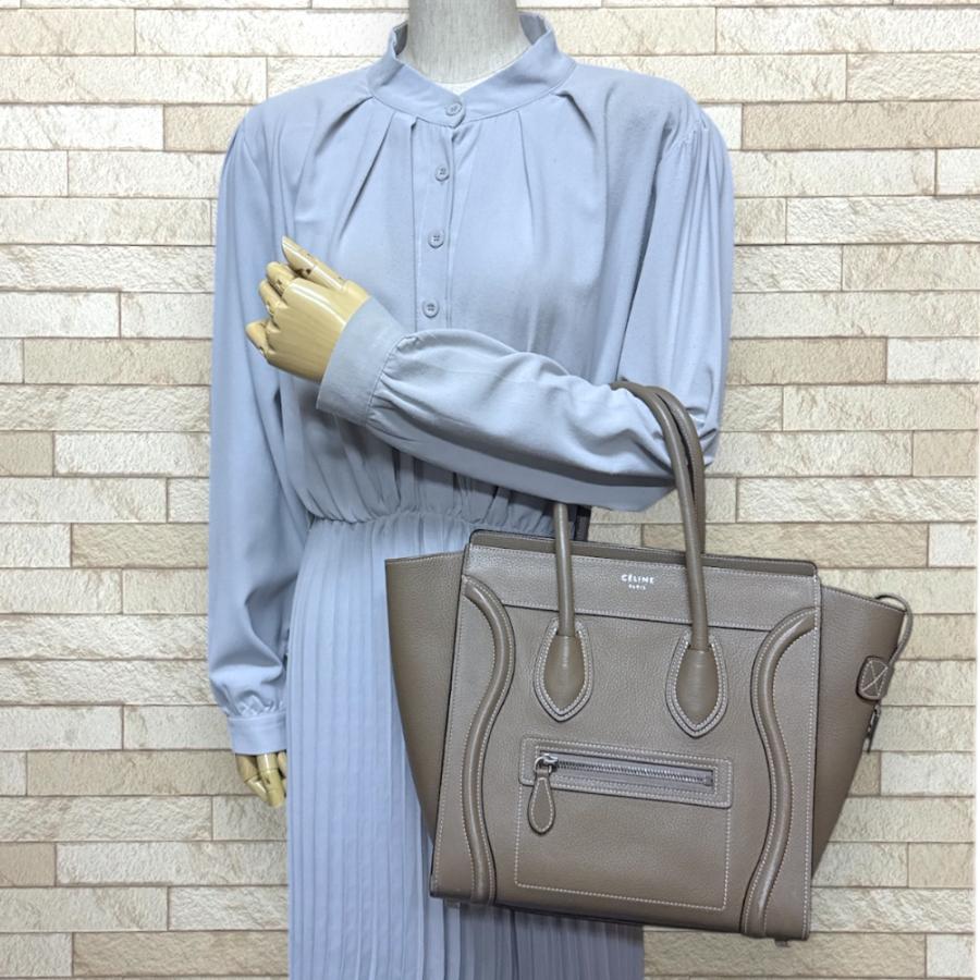 CELINE（セリーヌ） ラゲージ マイクロショッパー ハンドバッグ レザー