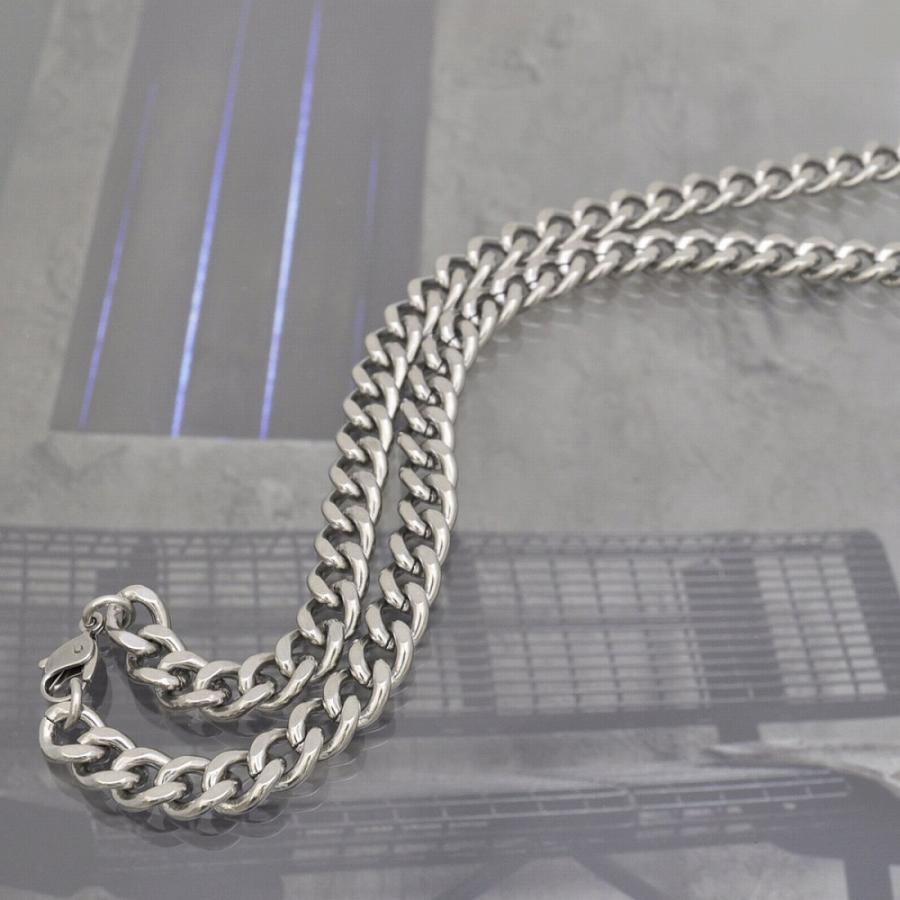 ネックレス チェーン 純チタン 2面カット喜平チェーン 幅7.3mm 長さ
