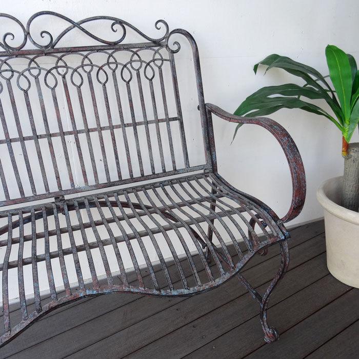 ベンチ ガーデンベンチ アイアン アンティーク調 ガーデンファニチャー
