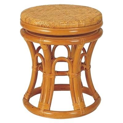 スツール 椅子 丸椅子 籐 座椅子 ラタンチェア 回転 ハイタイプ 高座