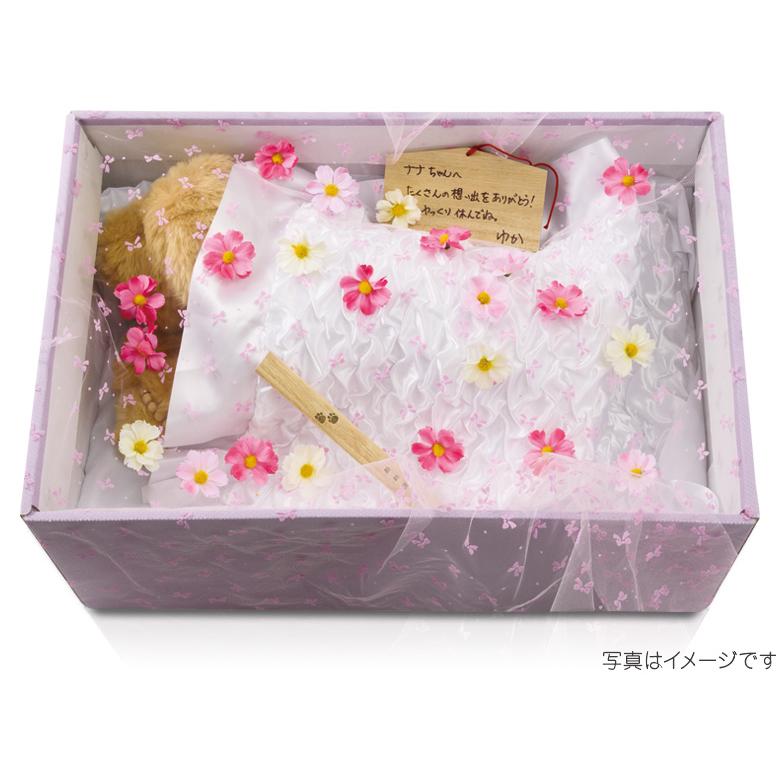 天使のヴェール ピンク ホワイト 1m×1m 大判 ペット用 火葬 葬儀 棺