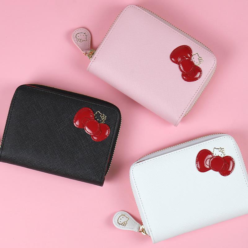 ハローキティ HELLO KITTY 二つ折り財布 札入れ ウォレット 牛革 本革