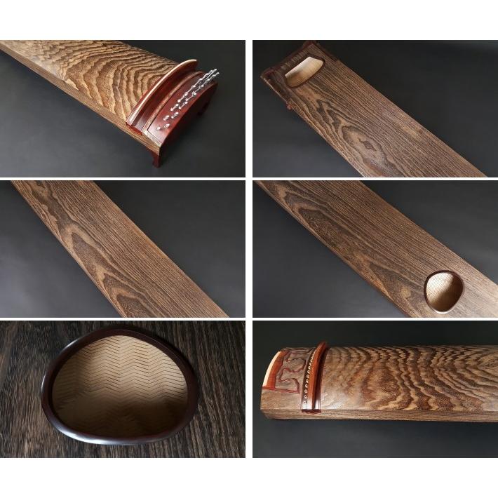 琴/箏【最高級品】十七絃琴【くり甲・玉縁紅木巻】（YSP-17006） : 和