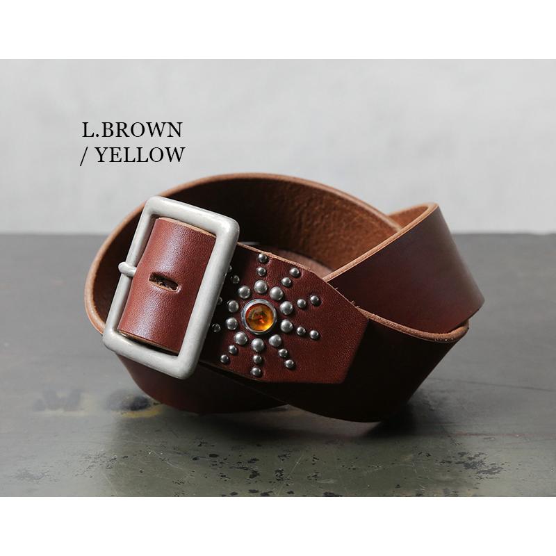 HTC エイチティーシー END ONLY 1.75”カウレザー スタッズベルト MADE