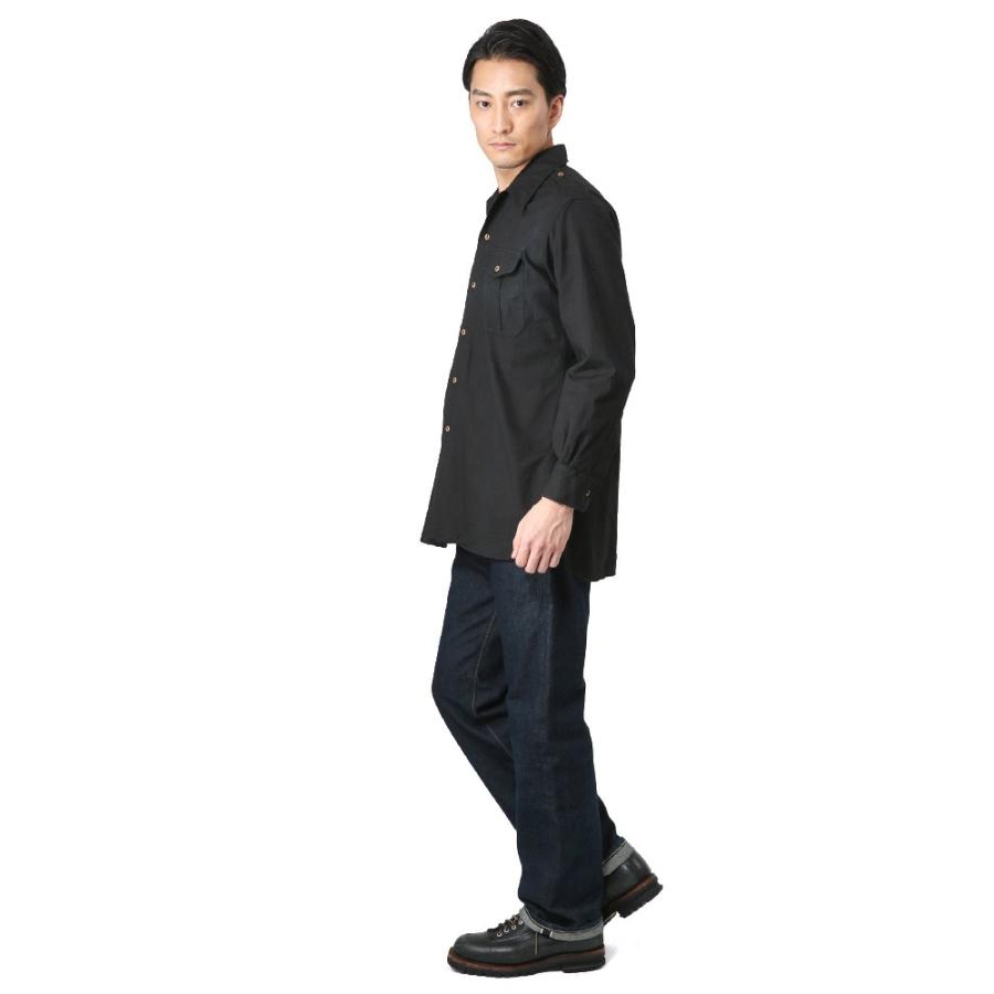 MILITARY（ミリタリー） 実物 USED フランス軍 M-47 チノシャツ BLACK