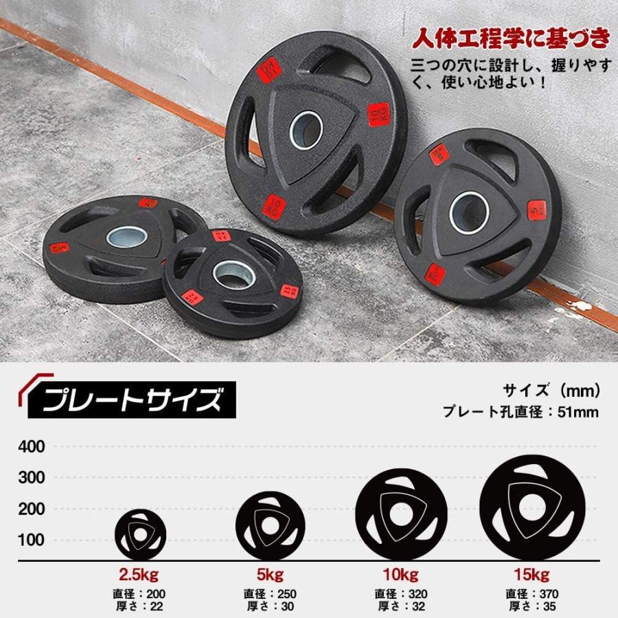 即納 50KGセット ラバー バーベル ダンベル オリンピックウエイト