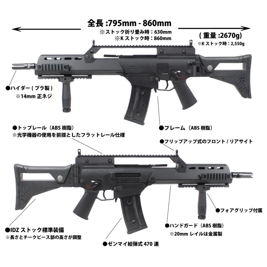 S＆T ARMAMENT S&T G36K ミリタリー IDZ スポーツライン電動ガン【180