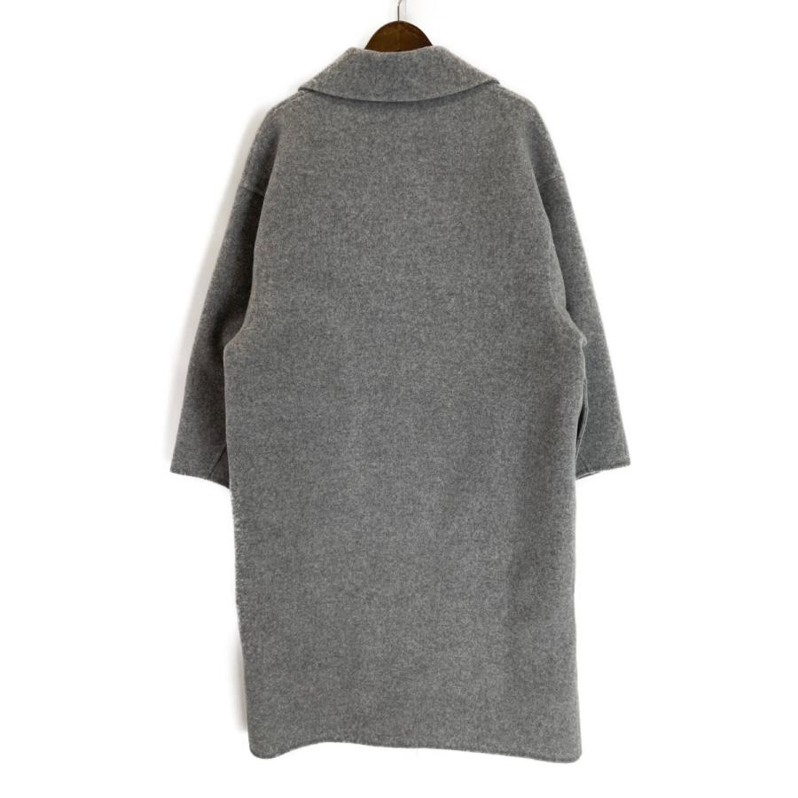 HYKE ハイク 192-17213 グレー フック ウール チェスター ロングコート