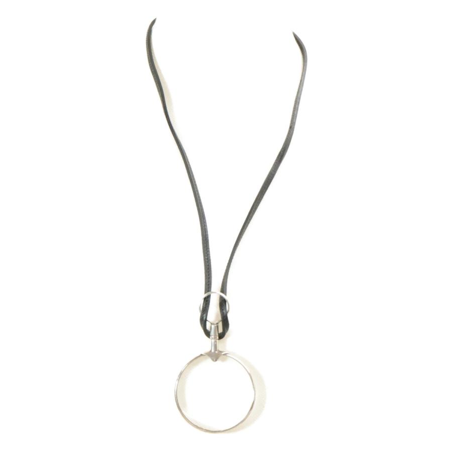 HERMES エルメス 925 レザーストラップ ルーペ ペンダント ネックレス