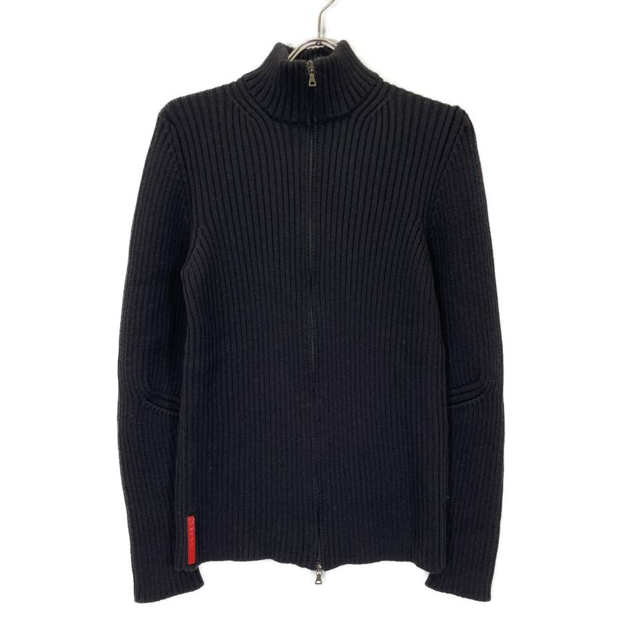 PRADA SPORT プラダスポーツ ブラック ウール ドライバーズニット 52