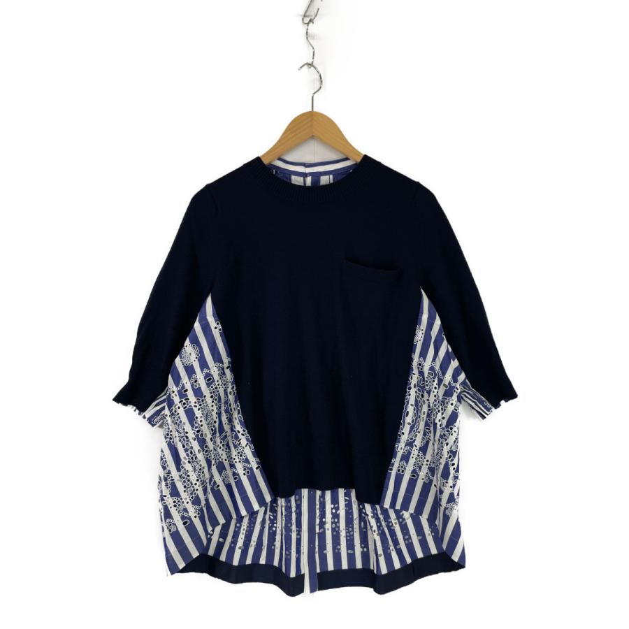 sacai（サカイ） 21AW 21-05700 ドッキングシャツ ネイビー ブルー