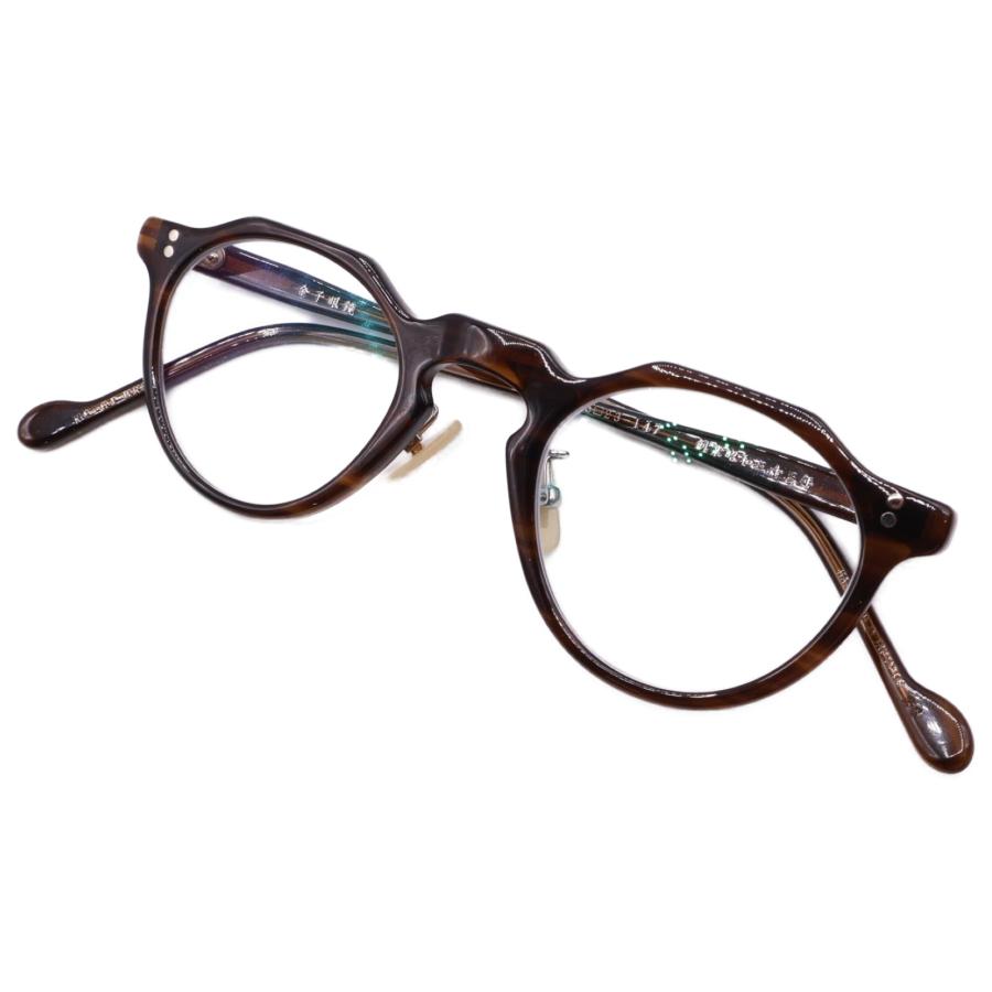美品/ KANEKO OPTICAL 金子眼鏡 KA-64 BRS ACETATE クラウンパント