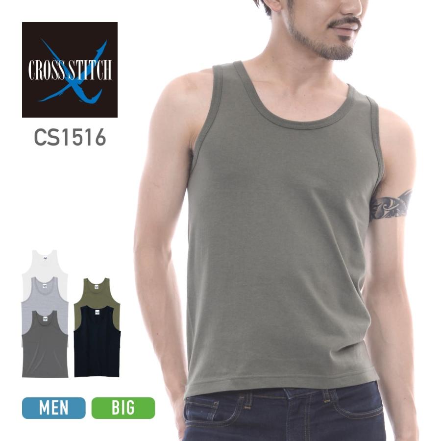 CROSS & STITCH タンクトップ メンズ CROSS STITCH クロスステッチ 6.2
