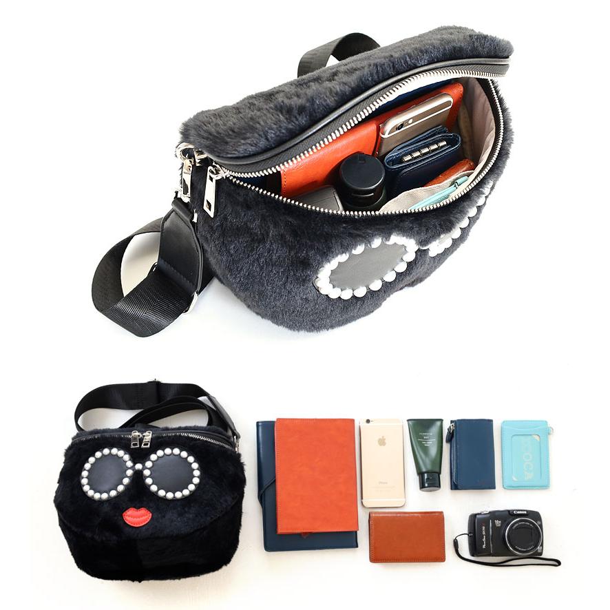 a-jolie（アジョリー） ファーバッグ パールサングラス ショルダー