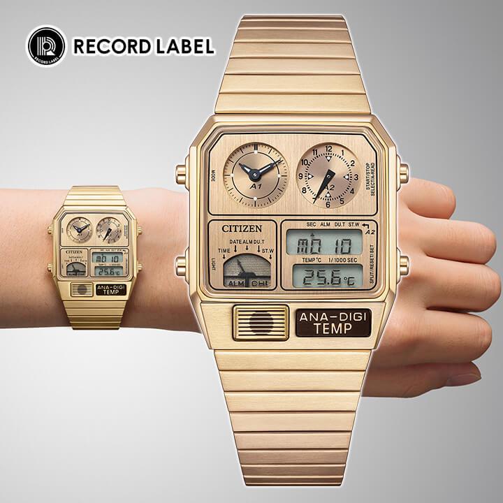 RECORD LABEL シチズン レコードレーベル 腕時計 Metallic ANA-DIGI