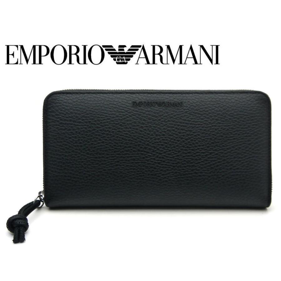 EMPORIO ARMANI エンポリオ アルマーニ 長財布 ラウンド ブラック