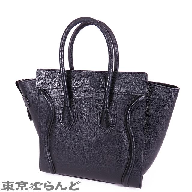 CELINE（セリーヌ） ラゲージ マイクロ ショッパー ブラック レザー