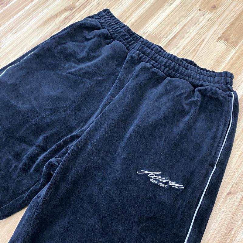 AVIREX（アヴィレックス） VELOUR PANTS CURSIVE LOGO ベロア パンツ