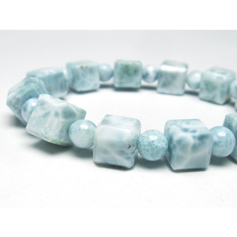 ラリマー ブレスレット ラリマール 本物 7mm 一点物 送料無料 111