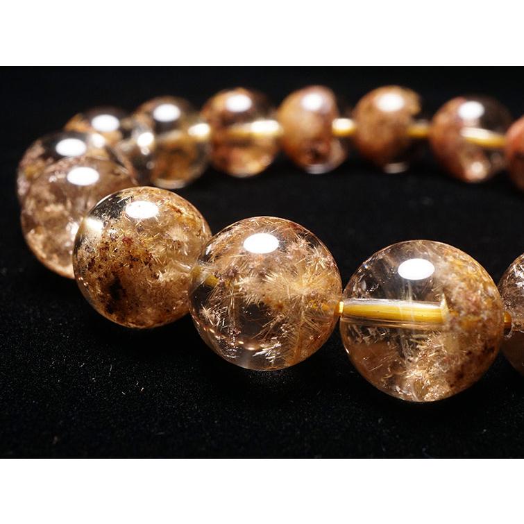 ルチル ブレスレット タイチンルチルクォーツ ガーデンクォーツ 12mm