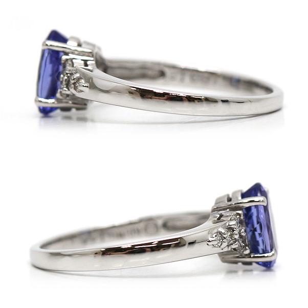 三越 K18WG タンザナイトリング 12号 1.44ct ダイヤモンド 0.12ct 18金