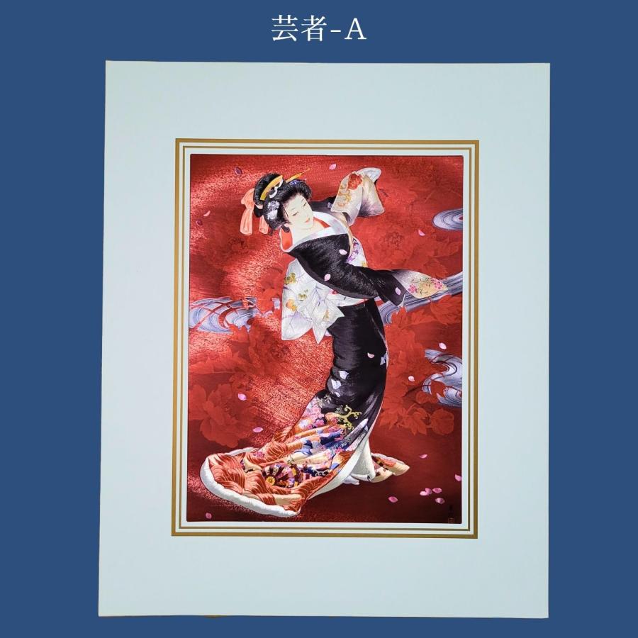 エッチング アート 版画プリント 芸者 北斎 招き猫 富士山 鯉 スカイ