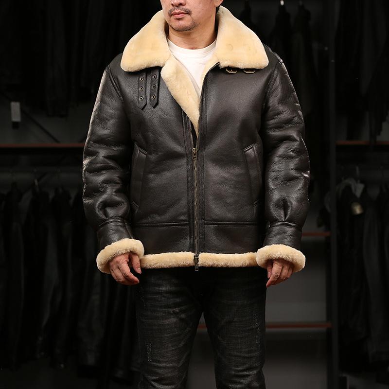 ムートンジャケット B3 フライトジャケット 革ジャン B-3ムートン