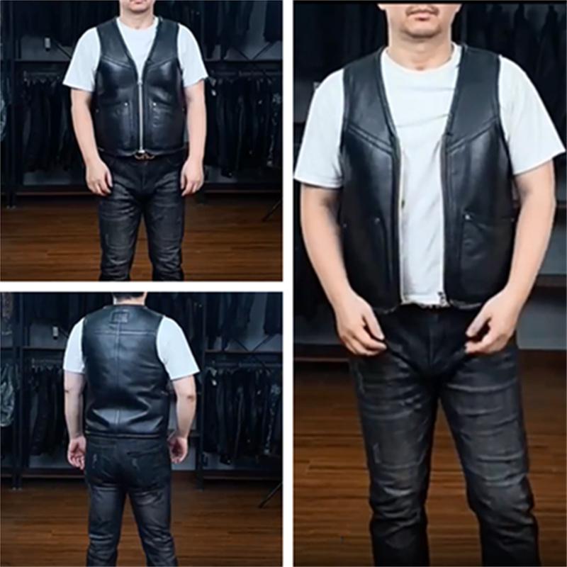 ムートンベスト ベスト 本革ベスト ライダースベスト ムートン 羊革