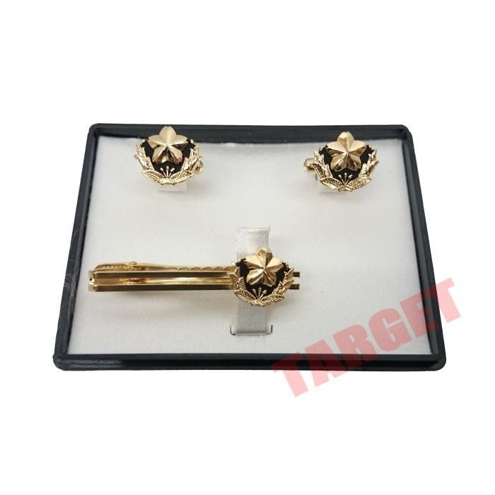 タイピン・カフスセット 陸上自衛隊マーク 金・銀 ケース付 （ネクタイ