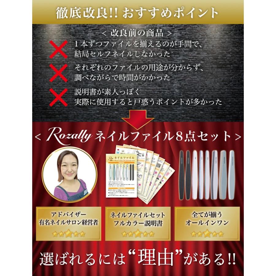 Rozally 【ネイリスト監修】 ネイルファイル エメリーボード つめ