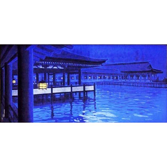 平山郁夫 絵画 月華厳島 【複製】【美術印刷】【巨匠】【横長】 : 叙勲