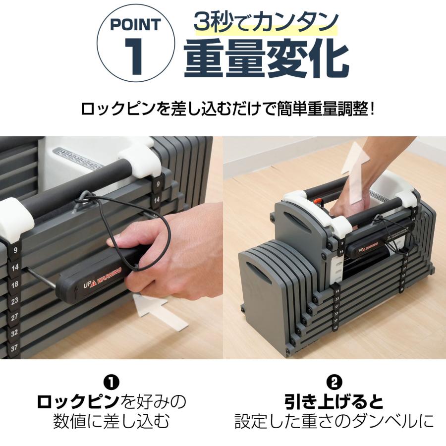 TOP FILM ブロックダンベル 可変式 20kg 26kg 可変式ダンベル 24kg 2個