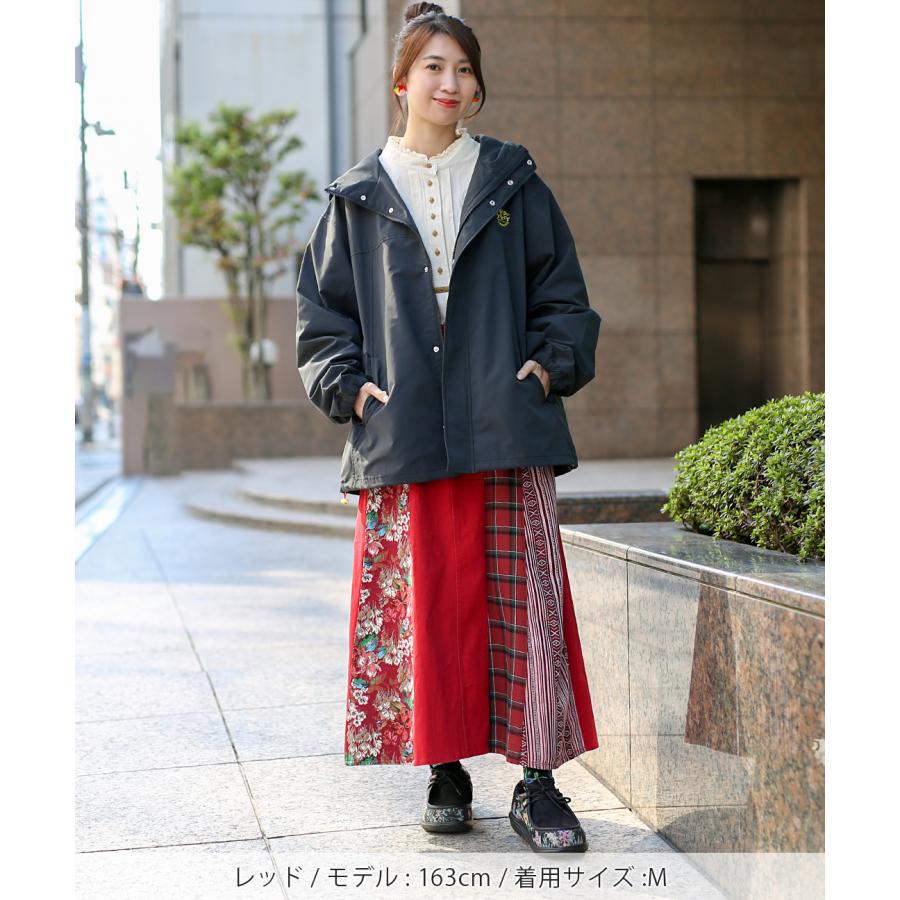 チチカカ（TITICACA） ロングスカート 柄 パッチワーク フレア M L