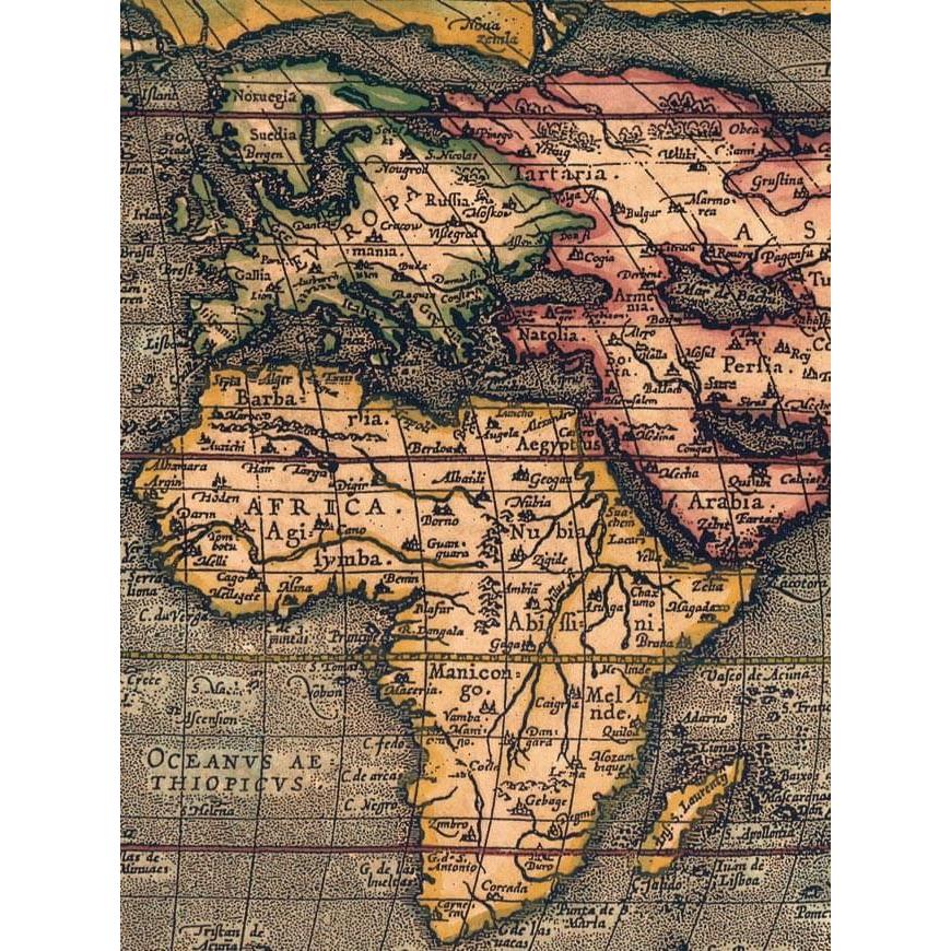 地図 アンティーク地図 古地図 世界地図 (16世紀)アンティーク地図