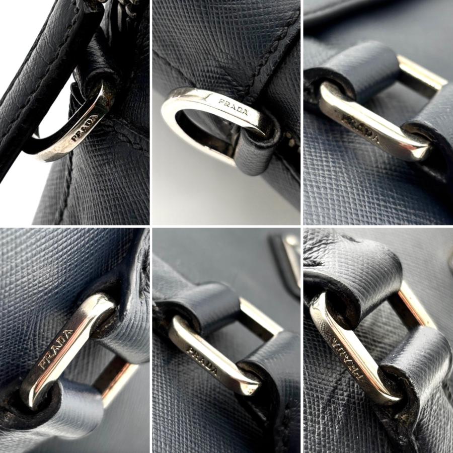 PRADA プラダ ブリーフケース ビジネスバッグ 三角ロゴ プレート 白