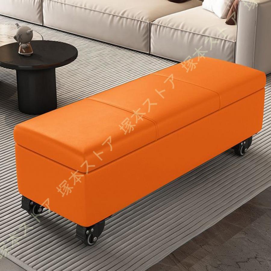 収納スツール 収納ベンチ 収納ボックス オットマン キャスター付き