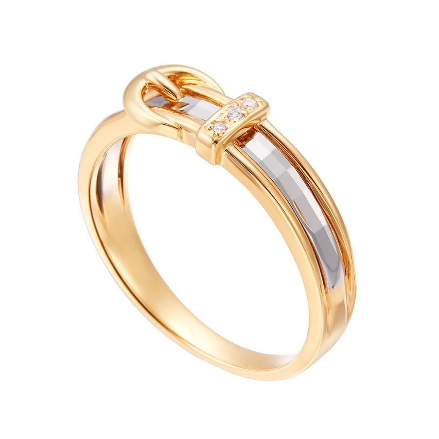 ジュエリーツツミ K18イエローゴールド/プラチナダイヤモンドリング