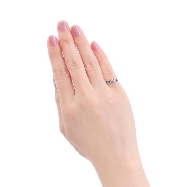 ジュエリーツツミ K10ホワイトゴールドサファイアリング（ピンキー