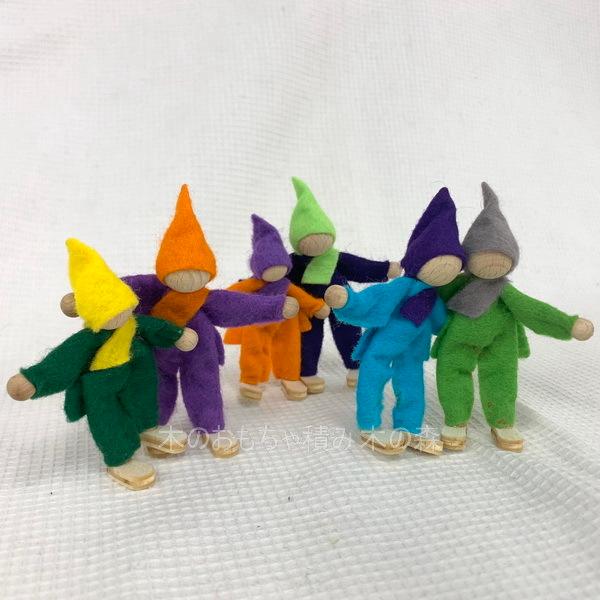 マジックウッド フェルトの小人 ドールハウス 積み木あそび 人形セット