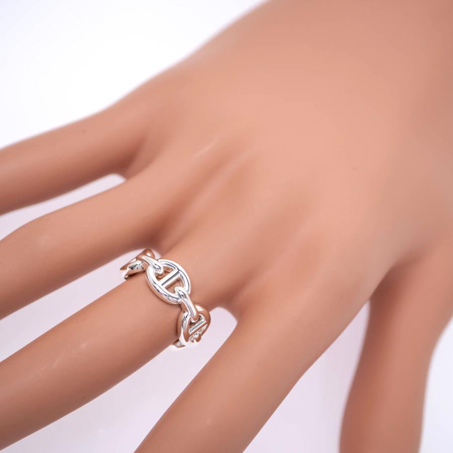 名東】エルメス シェーヌダンクル アンシェネPM リング サイズ48 Ag925